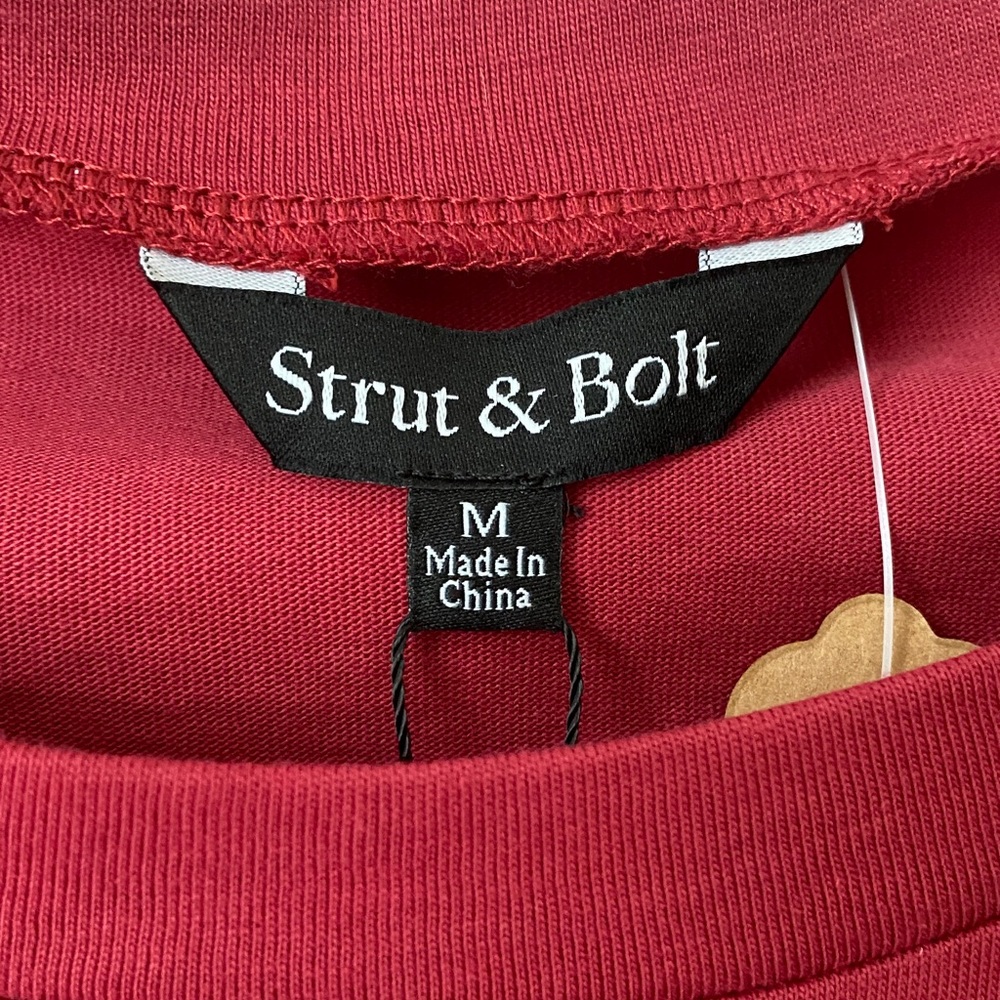 Stylish Ruffle Sleeve Top - Red - Picture 2 of 7